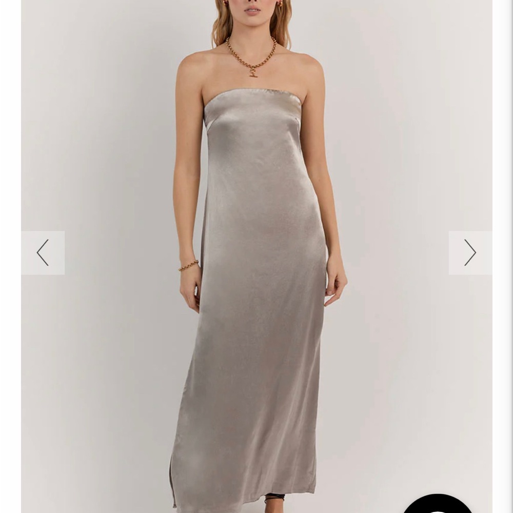 Gray Satin Dress
